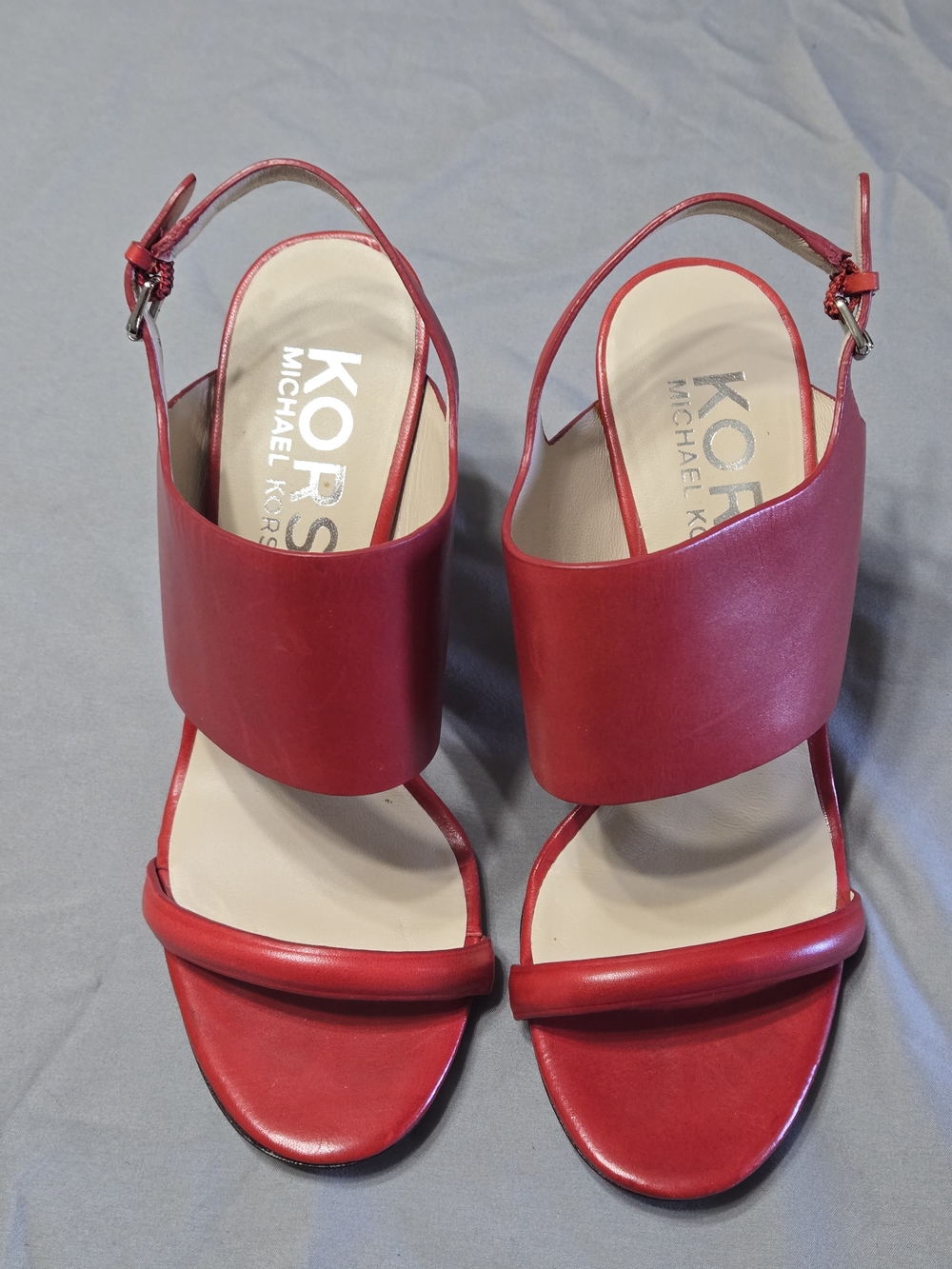 Michael Kors Sz 8 Red Leather Slingback